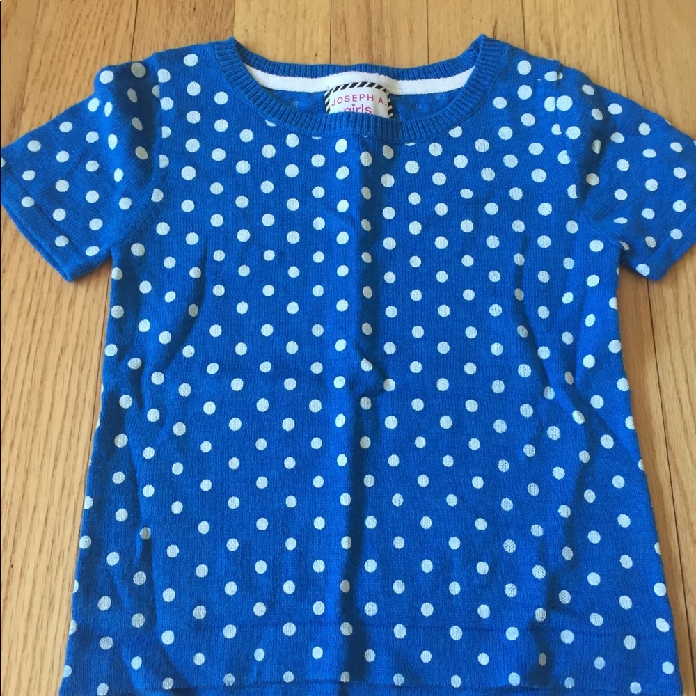 Joseph A Girls 3T SS polka dotted sweater